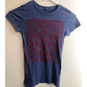 Blue OBEY fitted tee